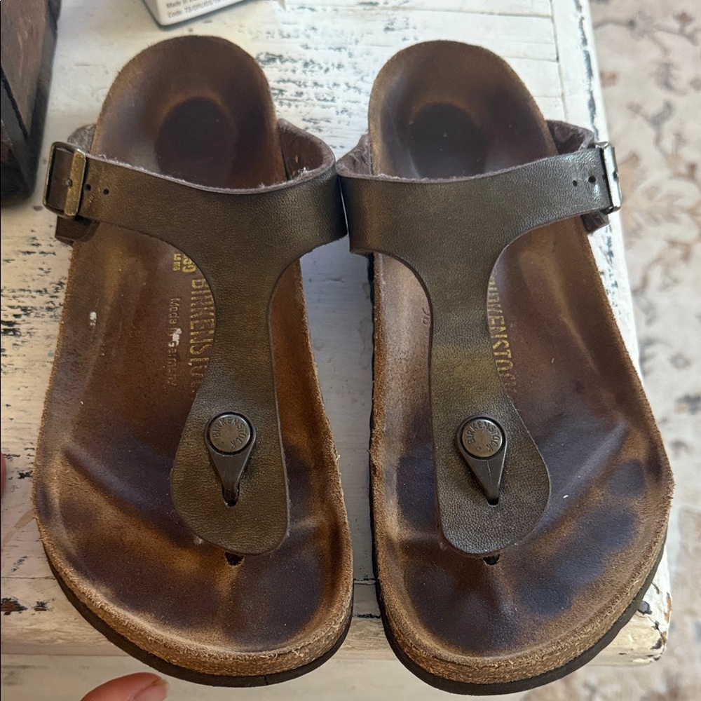 Birkenstock Dark Brown Leather Sandals